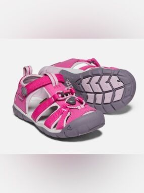 Keen Kids Pink and Gray Closed-Toe Outdoor Sandals